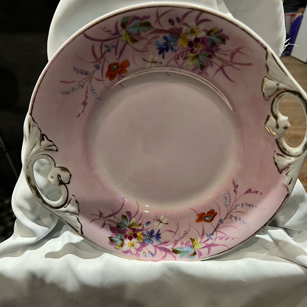 Vintage Carl Tielsch & Co. Altwasser Floral Porcelain Serving Plate